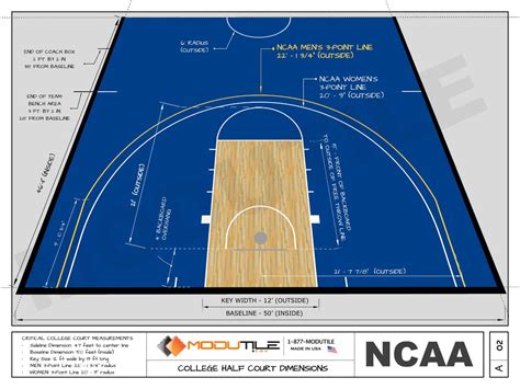 half court basketball lines